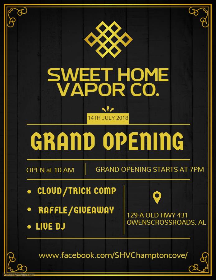 Sweet Home Vapor Co. Grand Opening